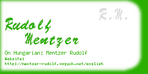 rudolf mentzer business card